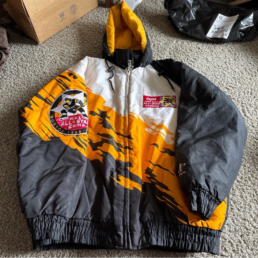 Vintage NHL Boston all star game puffer jacket